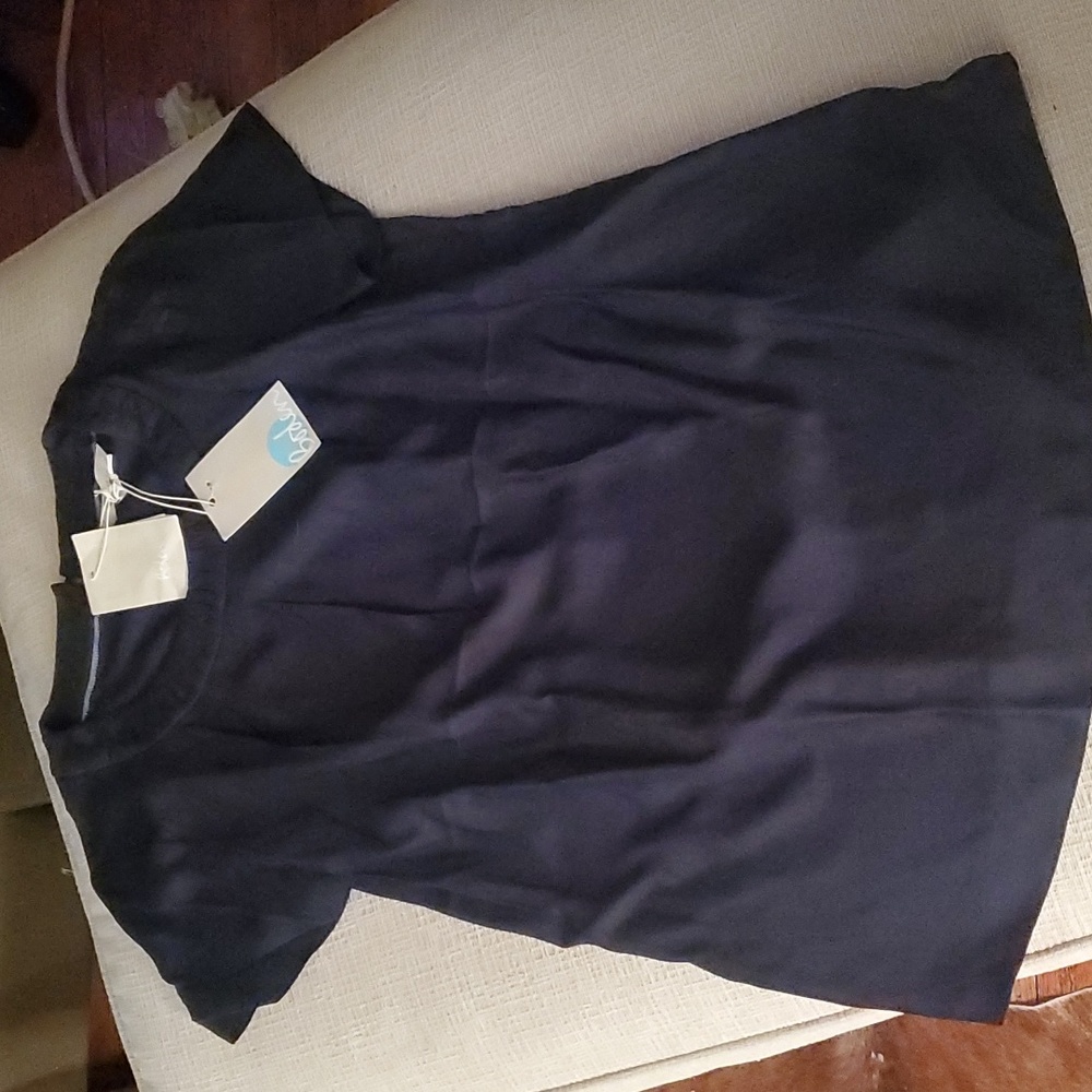 Boden Navy Short-Sleeve Blouse